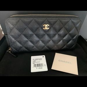 Chanel L gusset zip wallet